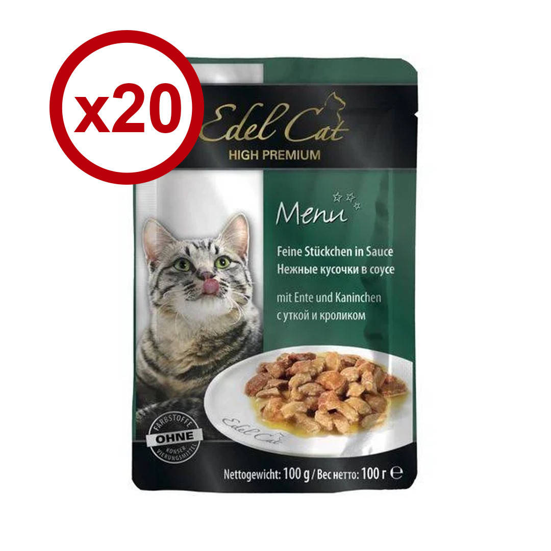 

Edel Cat pouch 100г*20шт паучи для котов (утка и кролик в соусе )