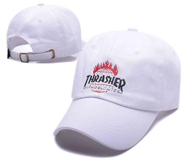 

Белая кепка бейсболка Thrasher worldwide (трешер) мужская женская, Белый