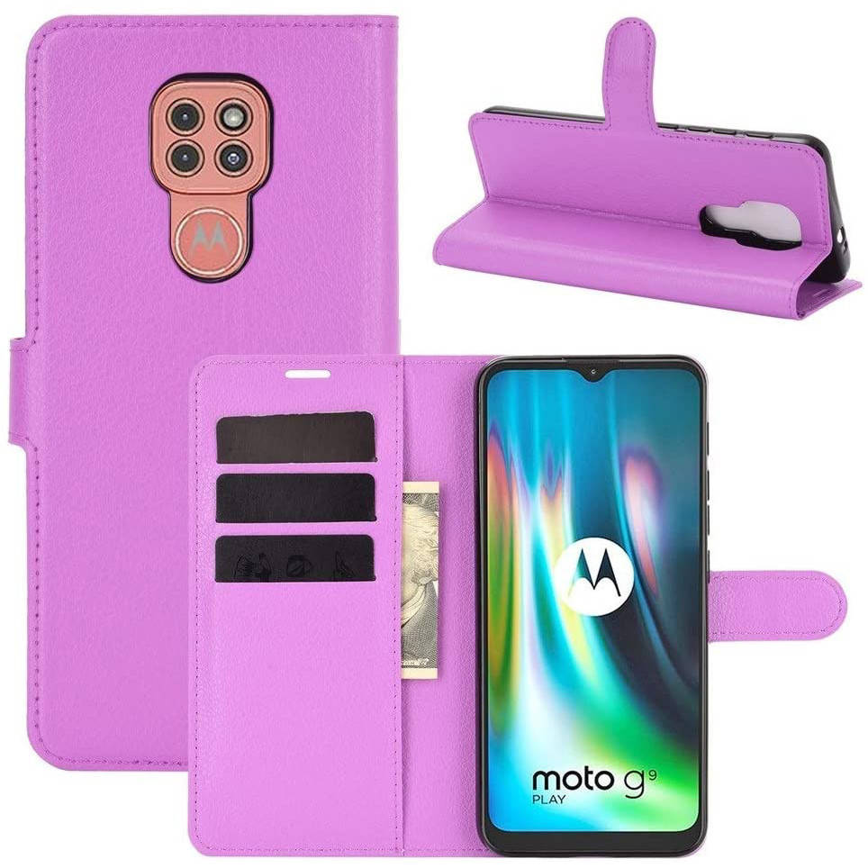 

Чехол-книжка Litchie Wallet для Motorola Moto G9 Play Violet, Фиолетовый