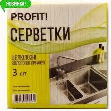 

Салфетки целюлозные 16*16 (3шт/уп.)тм *Профити*, Желтый