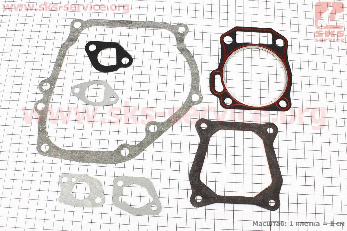 

Прокладки двигателя 170F-70мм, к-кт 7 деталей, (паронит, красная нить), Тип №2