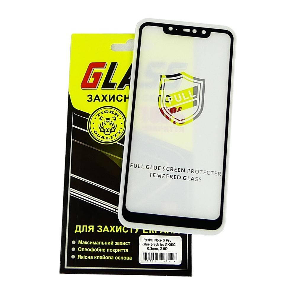 

Защитное стекло для Xiaomi Redmi Note 6 Pro Full Glue (0.25 мм, 2.5D, чёрное) Люкс, Черный