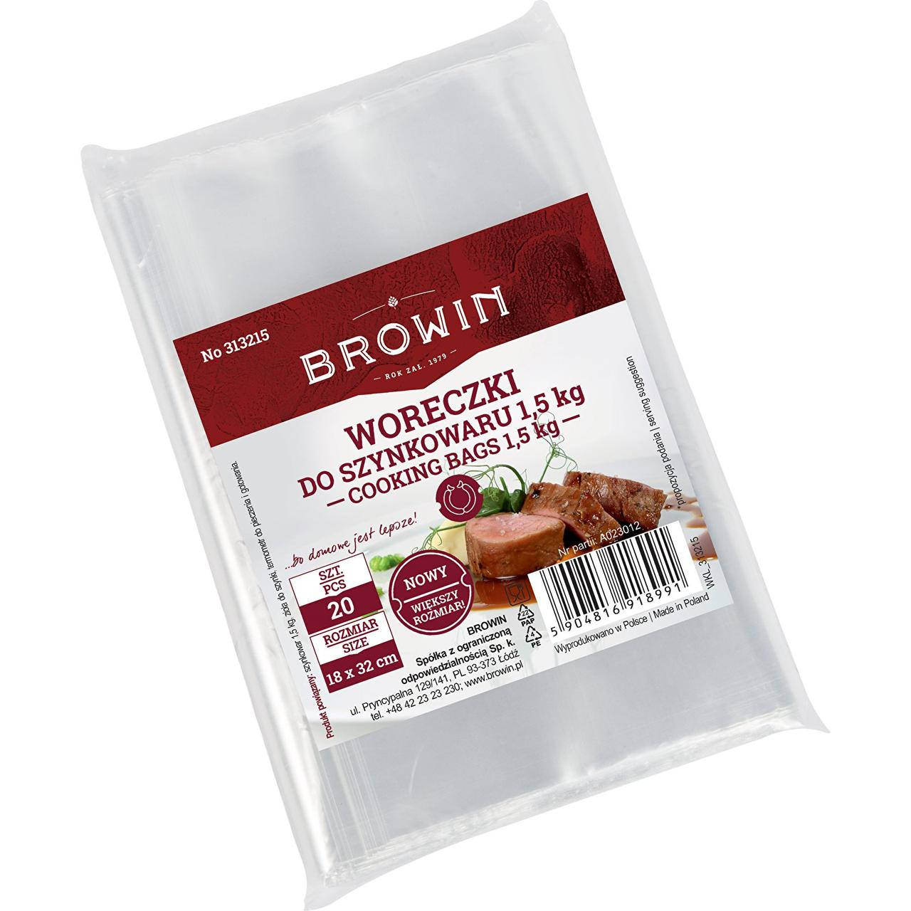 

Набор пакетов для ветчинниц Browin 1,5 кг 20 шт (313215)