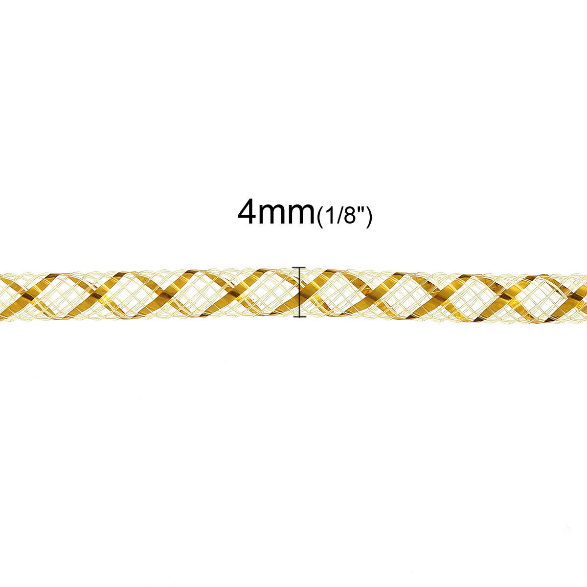 

Трубка, Кринолин, Нейлон, Жёлтый, 4 мм, для Ожерелья/Браслета, Желтый