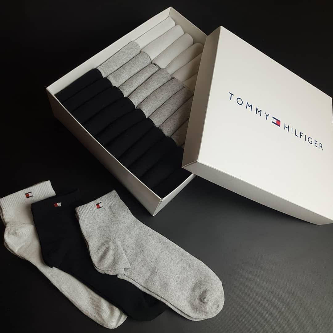

Короткие мужские носки, короткие хлопковые носки набор Tommy Hilfiger, Летние мужские носки копмлект 6 пар