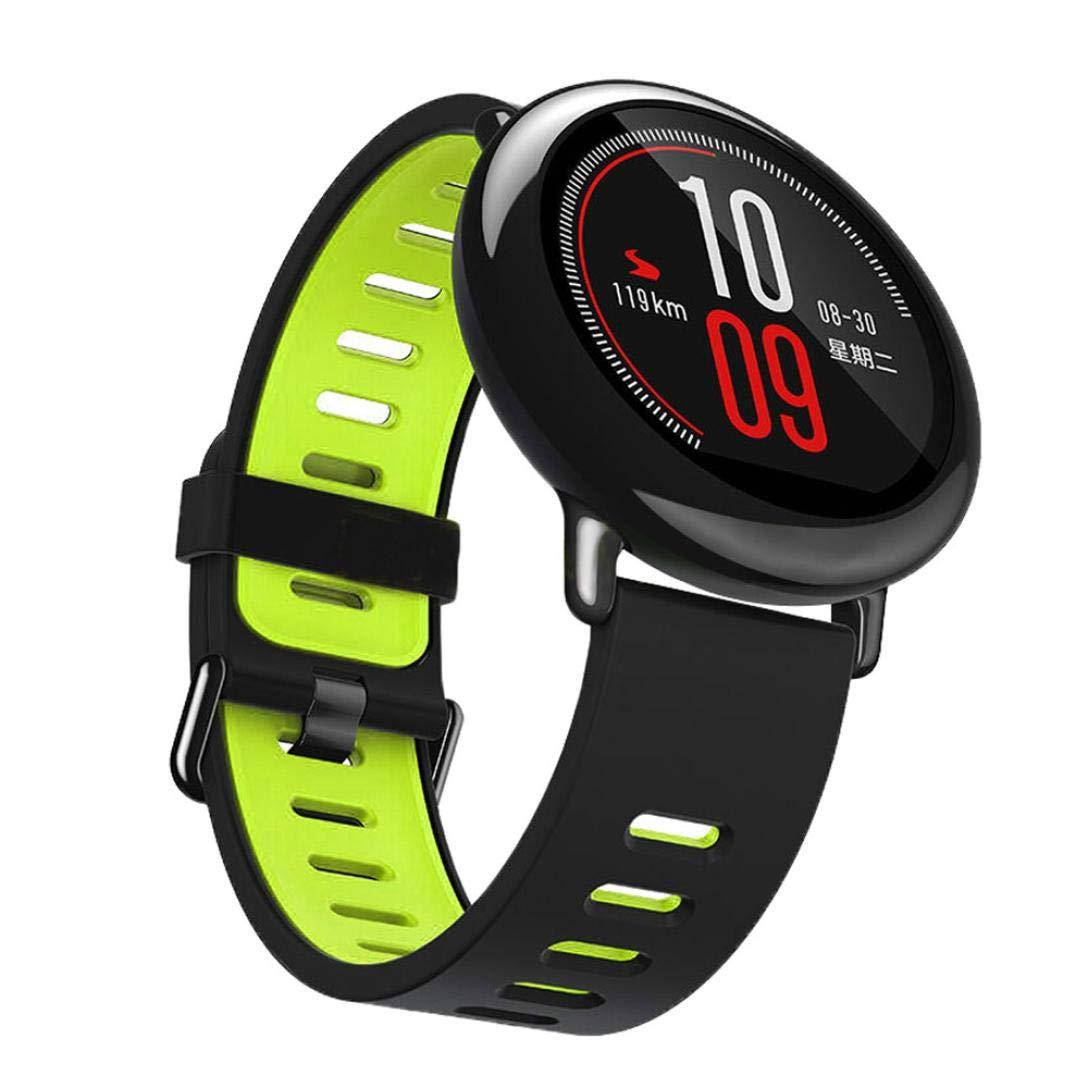 

Amazfit Pace / Stratos / Stratos 2 Ремешок Black with green для смарт часов, ширина - 22 мм.