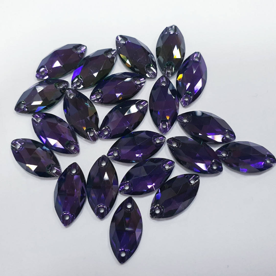 

Стразы пришивные LUX Маркиз 9*18мм. Purple Velvet