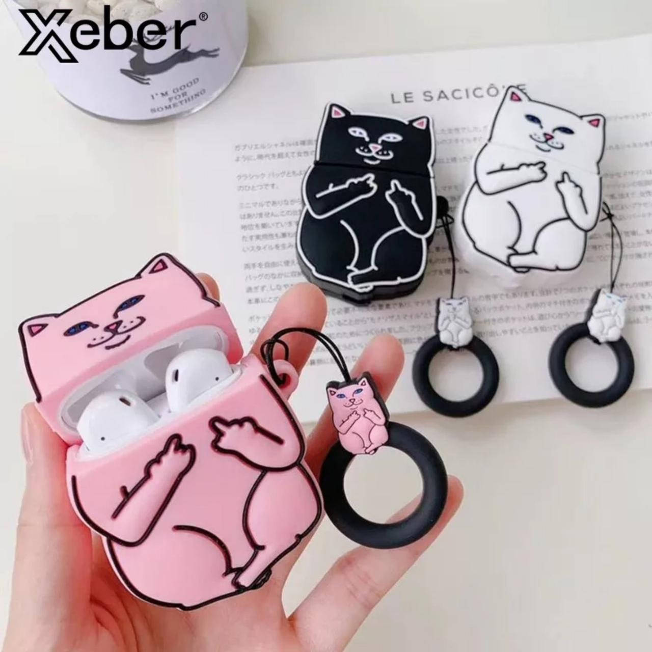 

Мультяшный чехол для наушников Cute Cat для Apple AirPods 1/2, Разные цвета
