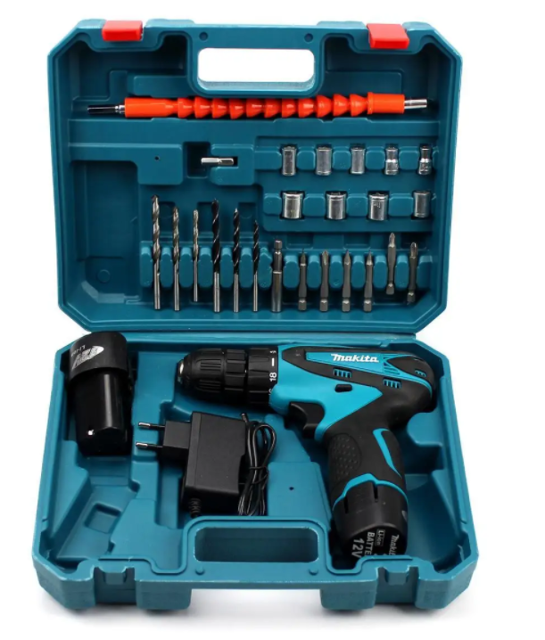 

Шуруповерт Makita DF330DWE (12V 2A/h Li-Ion 2 шт) с набором инструментов