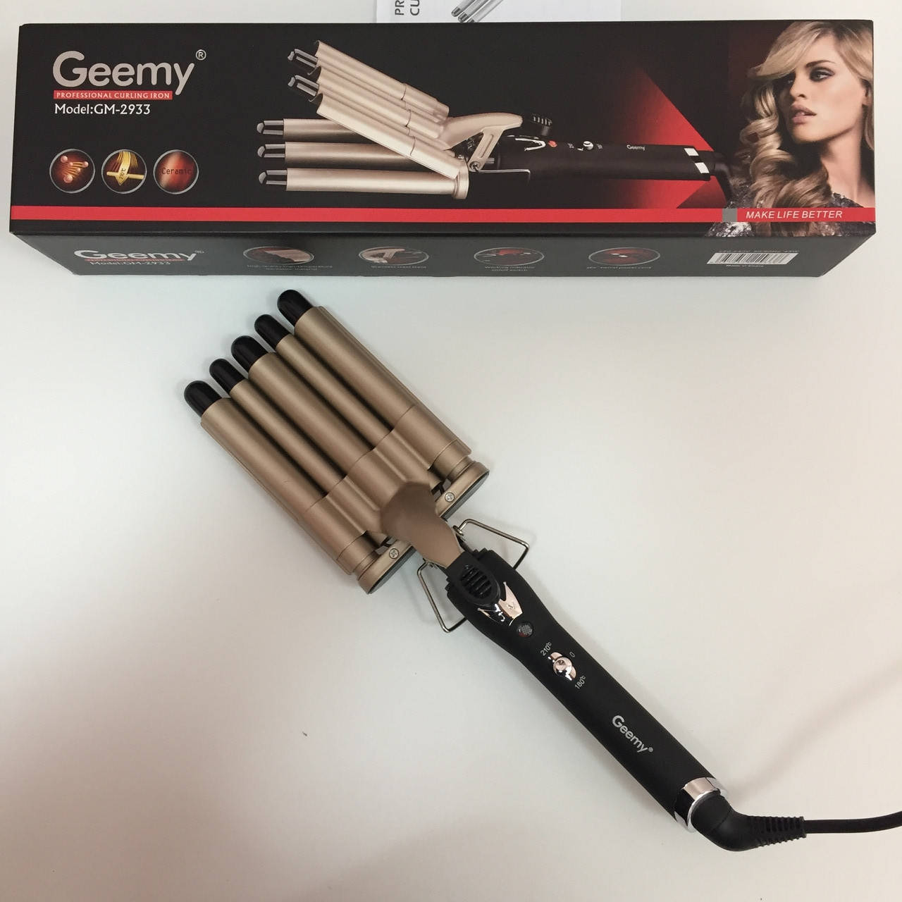 

Плойка Волна Gemei GM 2933, Щипцы для завивки волос, гофре, плойка пять волн, накрутка волна