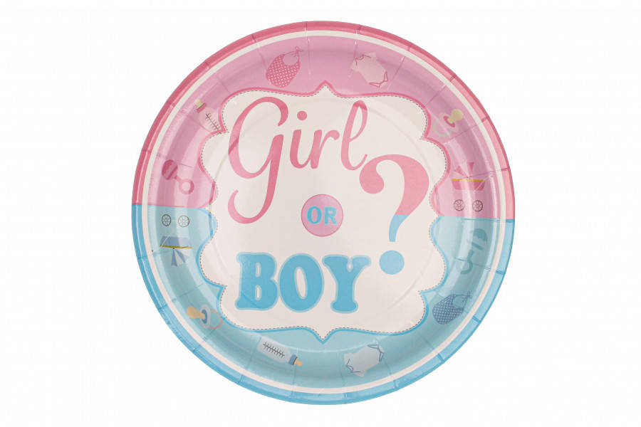 

Тарелки бумажные 18см (8шт.), Разные цвета