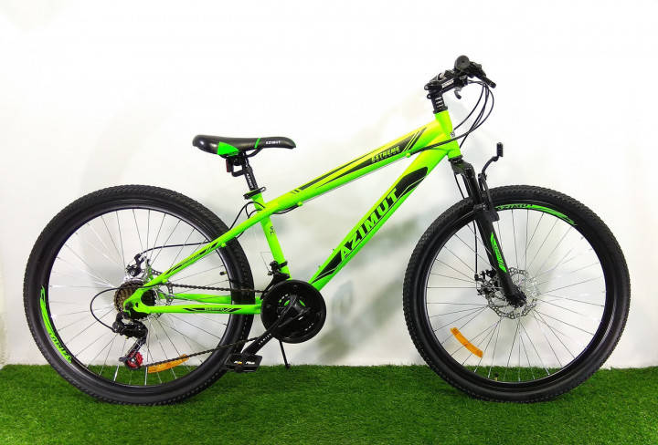 

Подростковый горный велосипед Azimut Extreme 24 размер рамы 13" GD GREEN, Зелёный