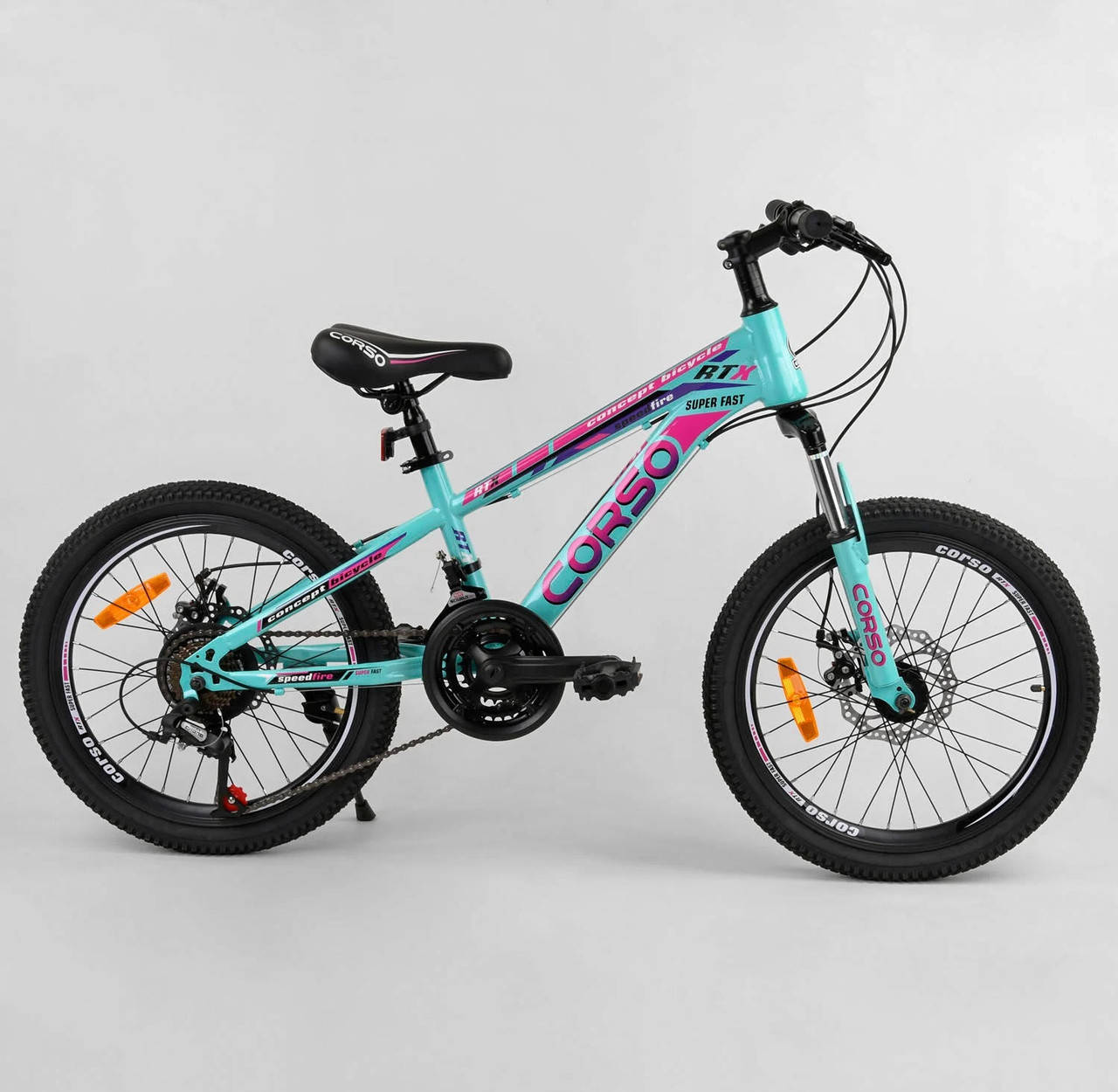 

Велосипед Спортивный CORSO 20"дюймов 98816 голубой 04615
