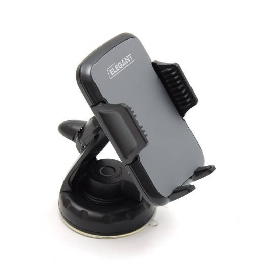 

Автодержатель для телефона Elegant 150 006 (на присоске, 55-85мм, поворотный 360°), Черный