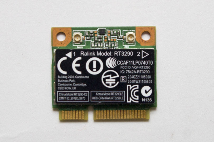 

Wi-fi+BT модуль HalfSize Mini pcie для HP! Ralink RT3290 (690020-001, 689215-001) 802.11 b,g,n 150Mbps