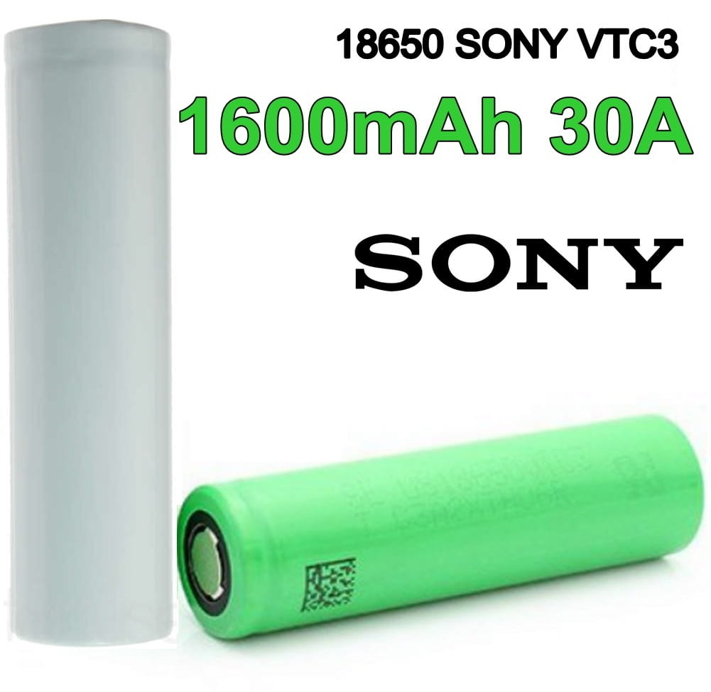 

Аккумуляторы высокотоковые Sony US18650 VTC3 1600мАч, 30А