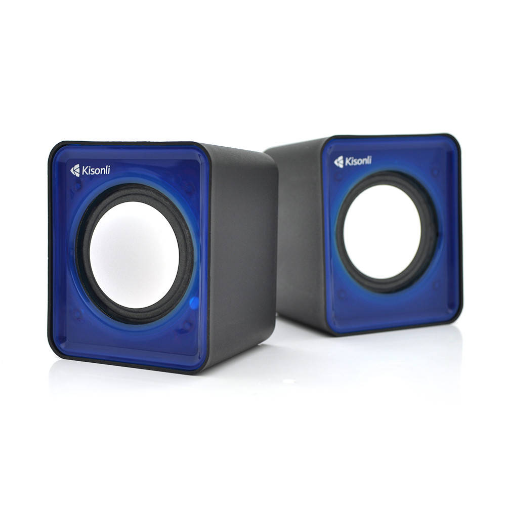 

Колонки 2.0 Kisonli V310 для ПК и ноутбука, USB + 3.5mm, 2x0,5W, 20Hz- 20KHz, Blue, BOX, Q100