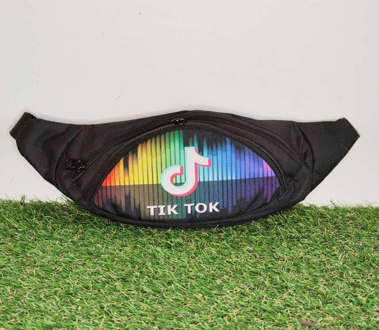 

Бананка / сумка через плечо / сумка на пояс "TIK TOK" (радуга), Разные цвета