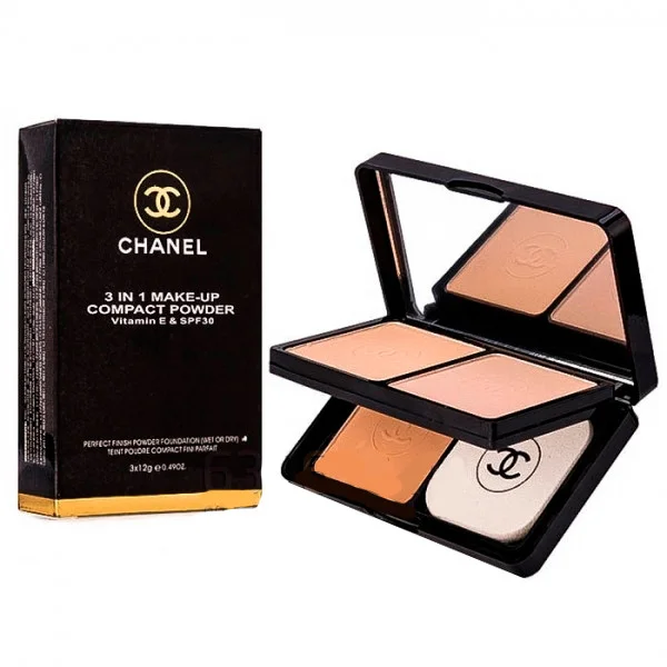

Тройная пудра Chanel 3 in 1 Make-Up SPF 30 & Vitamin E (ТОН 3)
