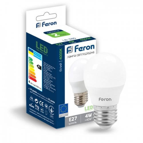 

Светодиодная лампа Feron LB380 E27 4W 4000К (белый нейтральный)