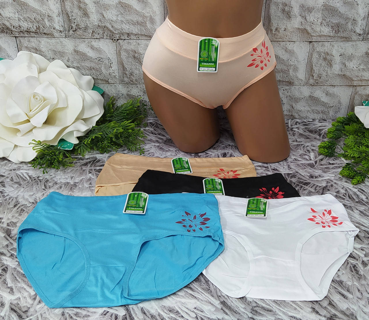

Трусы женские размер ХL/2XL на 52-54 бамбук Timanni SК-1652, Разные цвета