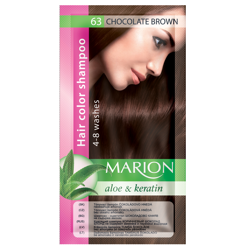 

Оттеночный шампунь Marion Color № 63 Шоколадный коричневый 40 мл (4118008)