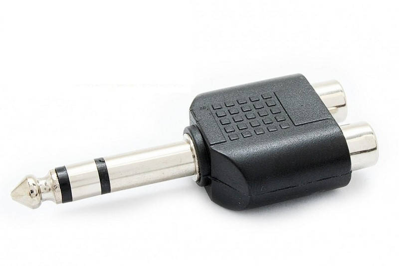 

SOUNDKING SKCC311, Переходник 2 х тюльпана (RCA)- стерео джек-"папа" 6,3