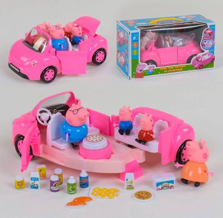 

Машинка с героями Свинка Пеппа "Peppa Pig" музыкальная, со светом YM11-803 р.30*16*15см.
