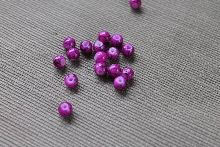 

Бусины стеклянная мраморная, 6 мм, 50 шт