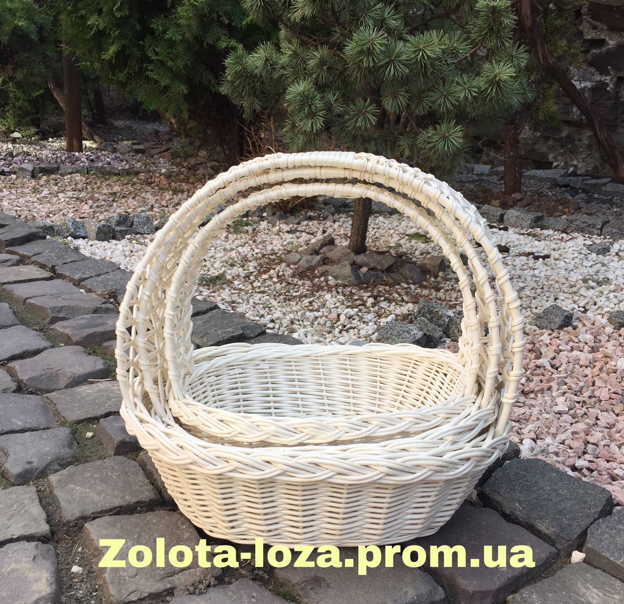 

Набор корзин из белой лозы. Арт:3074