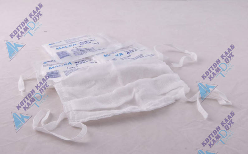 

Маска марлевая четырехслойная, Белый