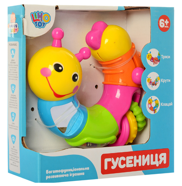 

Трещалка "Забавная гусеница" Limo Toy. JT 9182