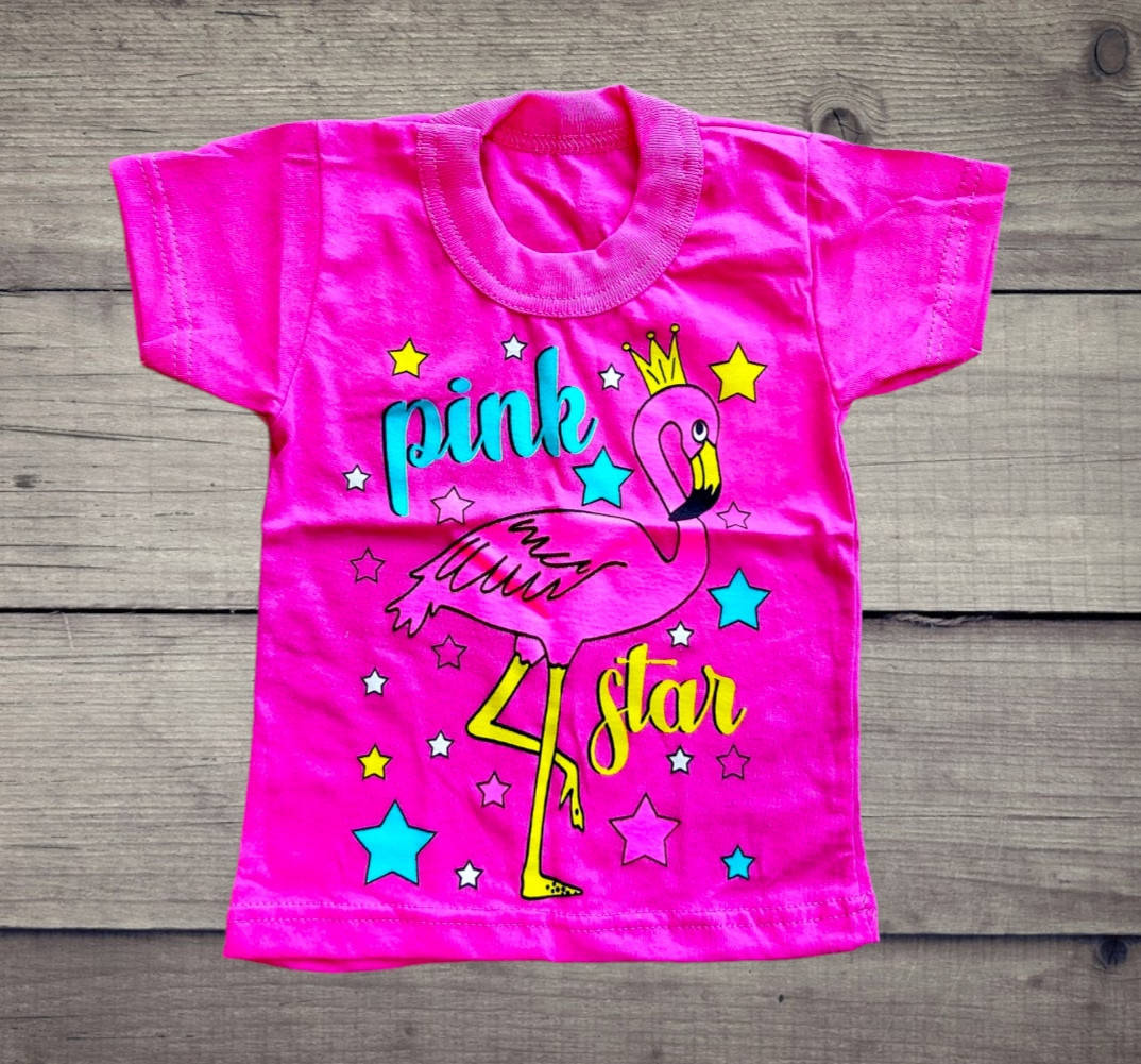 

Детская футболка из кулира "Фламинго", Малиновый