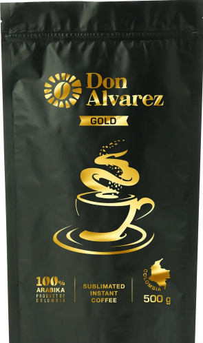 

Don Alvarez Gold 500 г Колумбия эконом упаковка кофе растворимый сублимированный