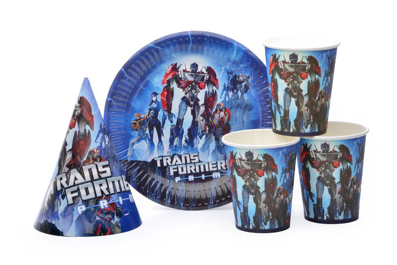 

Набор посуды с колпачками "Трансформери" на 10 персон