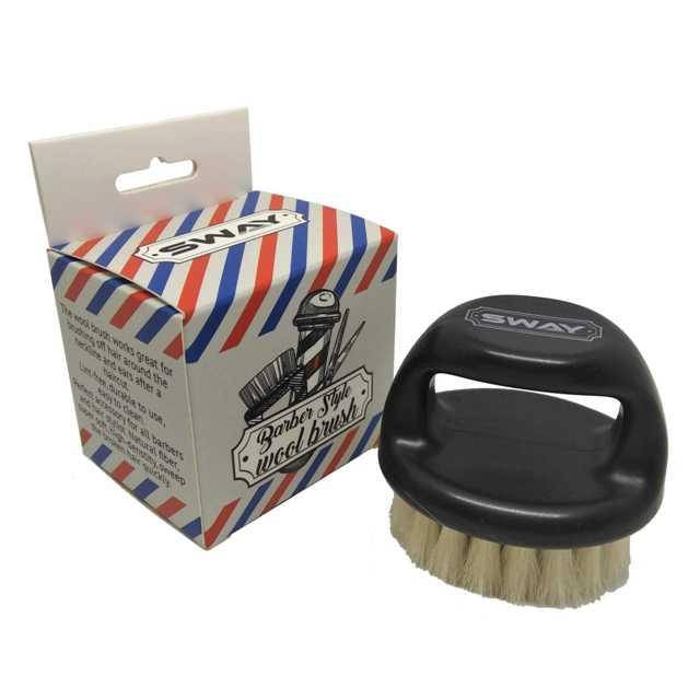 

Щетка для бороды и фейда SWAY Barber Style Wool Brush, Черный