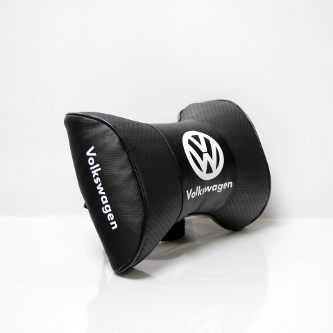 

Подушка на подголовник для авто с логотипом Фольксваген / Volkswagen, Черный