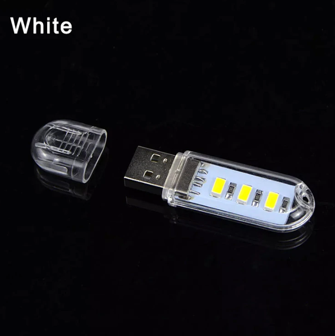 

Универсальный светодиодный Мини фонарик, USB лампа, брелок, LED светильник, ночник Холодный свет