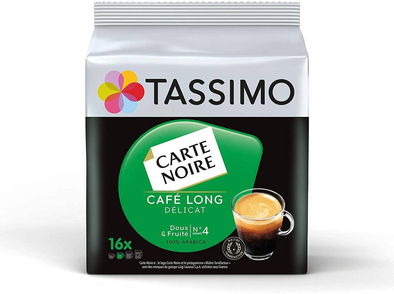 

Кофе в капсулах Тассимо - CARTE NOIRE CAFE LONG DELICAT (16 порций)