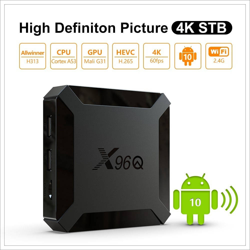

Смарт ТВ-приставка X96q 2/16 Гб (X96 mini new) Allwinner H313 Android 10