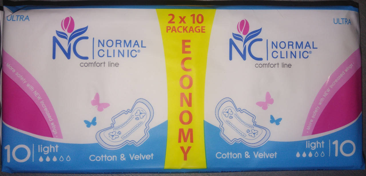 

NormalClinic прокл д/крит днів - ultra Comfort - cotton&velvet - 3 краплі, 240 мм. DUO/уп=20