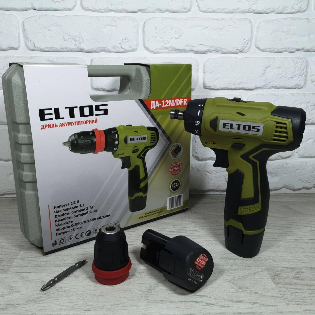 

Шуруповерт аккумуляторный Eltos ДА-12M/DFR (2 аккумулятора)