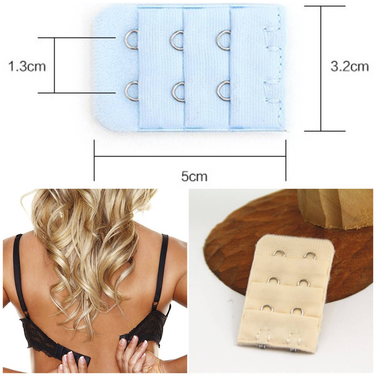 

Расширитель на 2 крючка для бюстгальтера, телесный