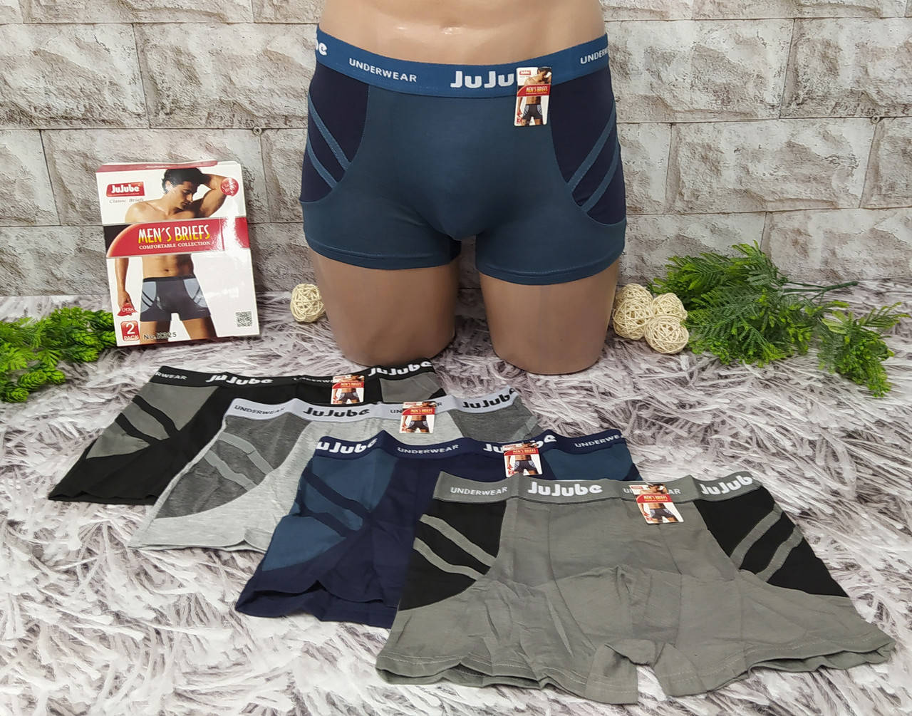

Трусы мужские боксеры 2ХL(50) Jujube хлопок K325, Разные цвета
