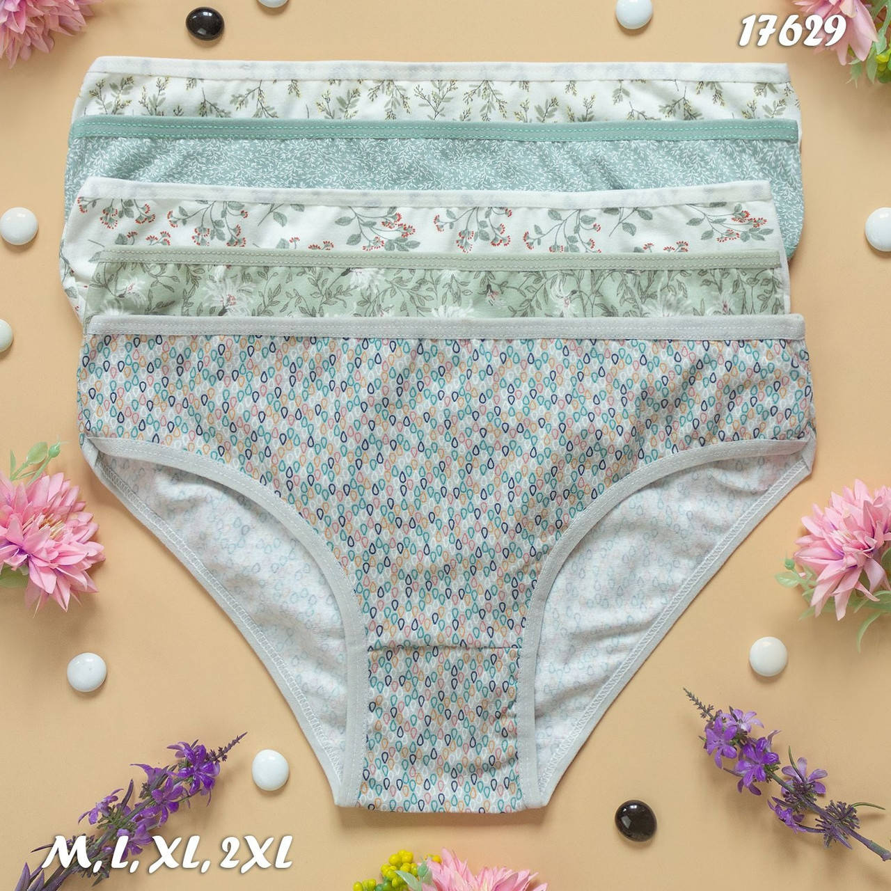 

Трусы слипы женские Nicoletta Турция XL 5 шт., Разные цвета