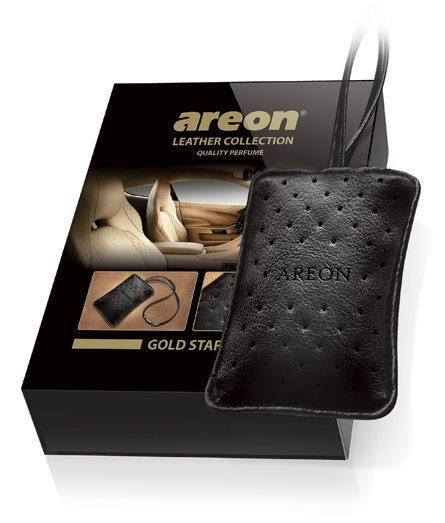 

Ароматизатор кожаный мешочек Leather Collection Areon Gold Star Золото ALC01