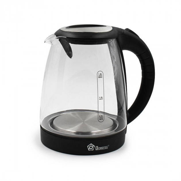 

Электрочайник стеклянный Domotec MS-8110 1.8 л Черный