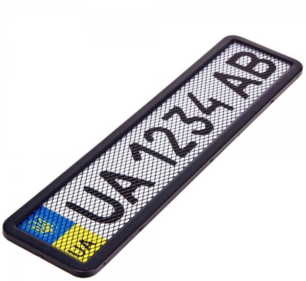 

Рамка номера Milex черная с сеткой RT-25352