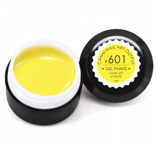 

Гель-краска CANNI 601 теплая желтая, 5 ml, Желтый