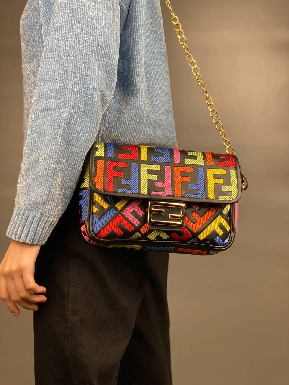 

Женская дизайнерская сумка F Эко кожа 26х17х7 cм Ремешок